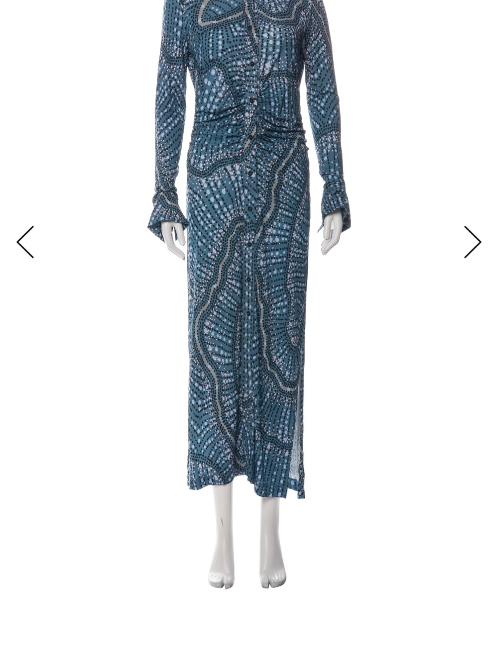 Altuzarra Blue Patterned Midi Dress
